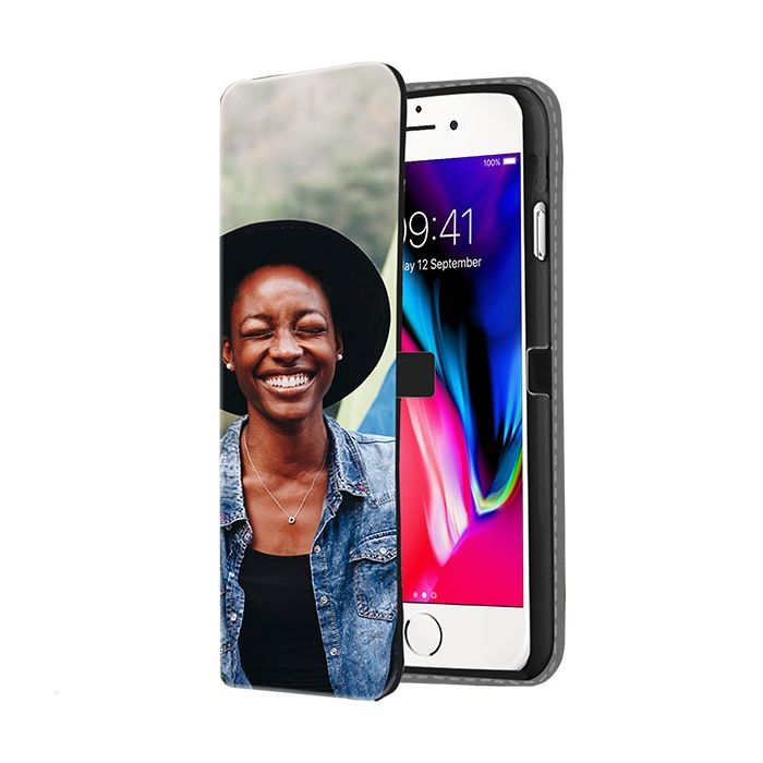 iPhone SE - Personalised Wallet Case (Front Printed)