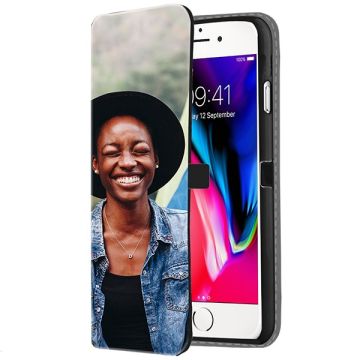 iPhone SE - Personalised Wallet Case (Front Printed)