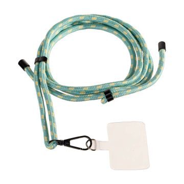 Phone Case Cord Strap - Mint Green & Yellow