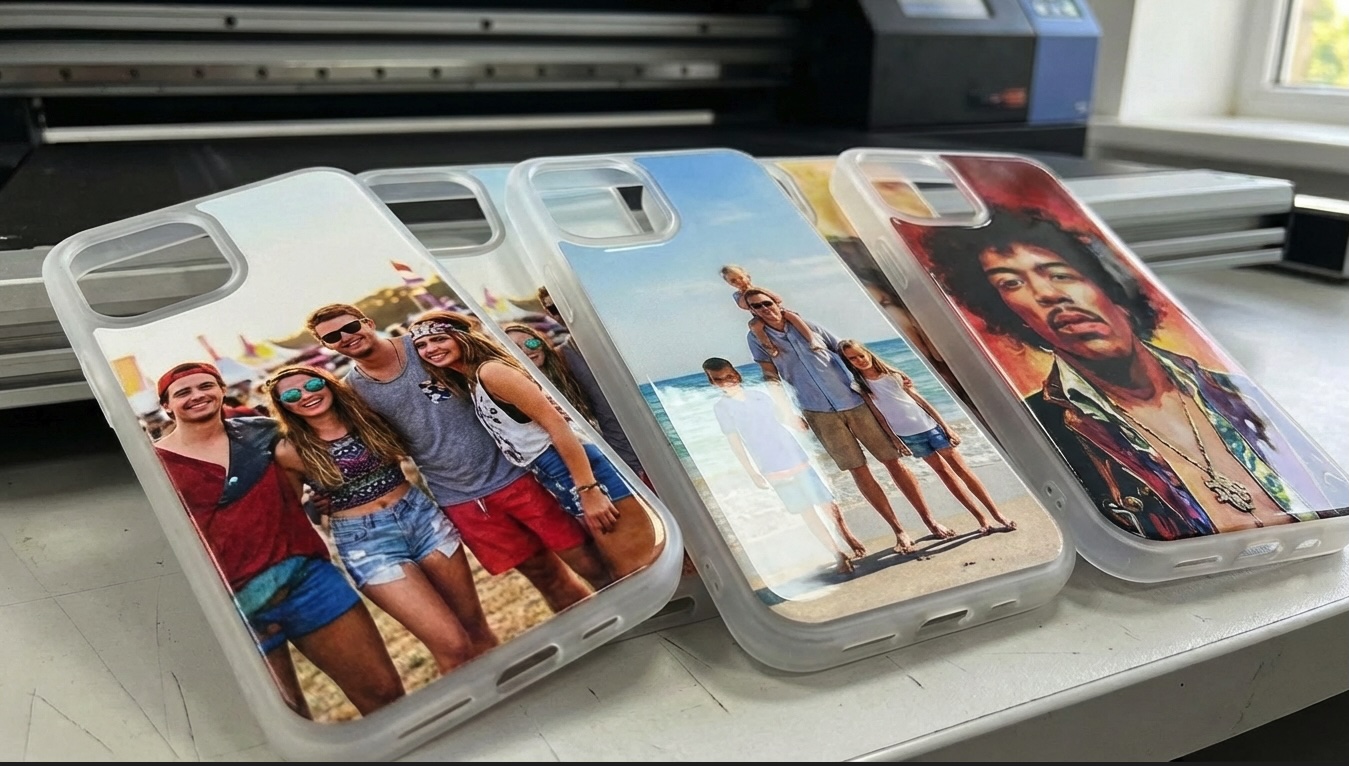 Close-up of UV print structure